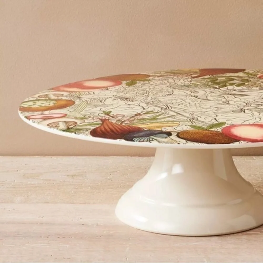 John Derian Harvest Print Cake Stand
